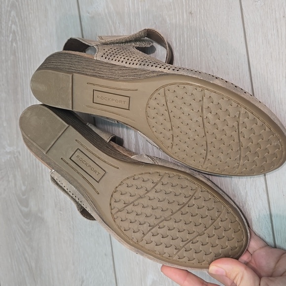 Rockport By Cobb Hill Women Ankle Leather Wesge Clog Shoes Sz 9M - Picture 10 of 11